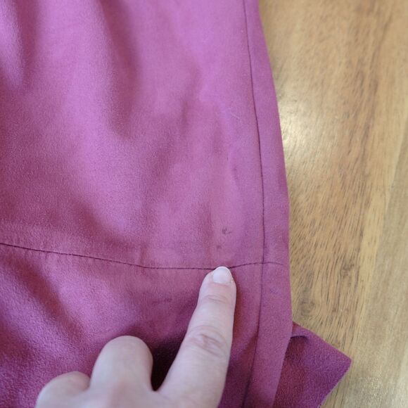 Free People Faux Suede Crop Pants Queen Pomegranate Sz 2 *MISSING BELT* - Picture 5 of 16